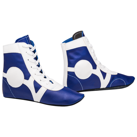 Купить Обувь для самбо SM-0102, кожа, синий Rusco в Верхняясалде 